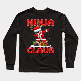 Ninja Santa Claus Reindeer Christmas Matching Costume Long Sleeve T-Shirt